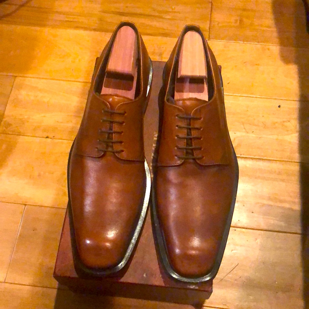 Brown Kenneth Cole, Size 11.5 Italian Made Derby Mens Shoes.